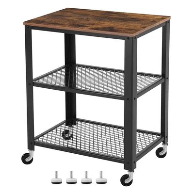 $160.33 • Buy Rolling Vintage Kitchen Service Cart Microwave Storage Shelf 3 Tier Metal Decor