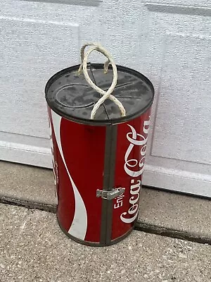 Rare VTG Echo Coca-Cola Round Split 6-Pack Can Cooler Metal Snap Lock EHCO • $44.99