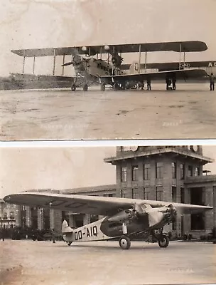 £2.50 • Buy 2 Early B/W RP POSTCARDS - Sabena Air Liners, Croydon Aerodrome, Surrey