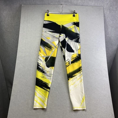 $26 • Buy Adidas Climalite Womens Size S Yellow And Black Activewear Full Lenght Leggings