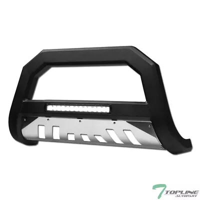 Topline For 2011-2016 Ford F250/F350 AVT Aluminum LED Bull Bar - Matte Blk/Skid • $179