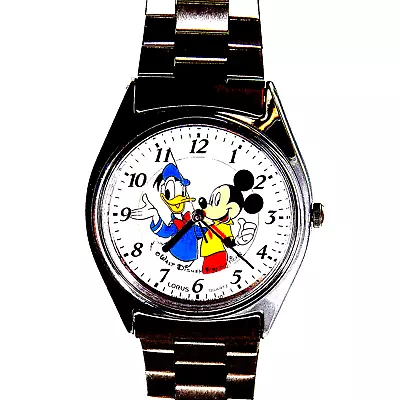 Mickey Donald Disney Metal Band New Watch Collectable Rare Hard To Find Only $99 • $98.85