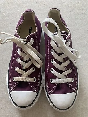 Converse Youth UK 13 Trainers Pumps Purple  • £9.99