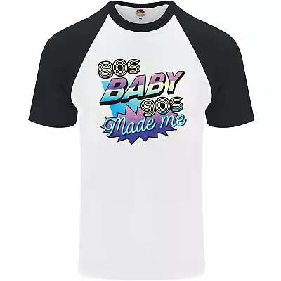 80s Baby 90s Made Me Music Pop Rock Mens S/S Baseball T-Shirt • £8.99