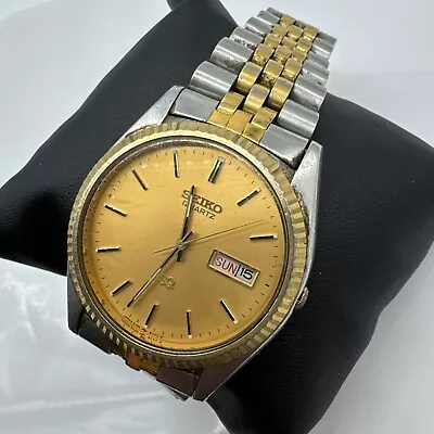 Vintage Seiko SQ 5Y23-8A60 Day/Date President Gold Jubilee Bracelet Men's Watch  • $59.99