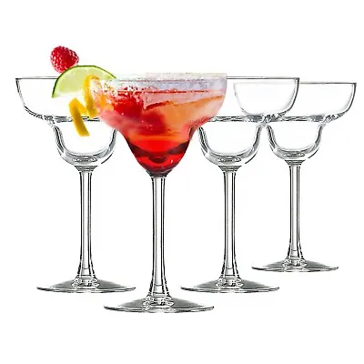£13.95 • Buy Margarita Glasses Set Of 4 Cocktail Drinking Party Glasses 250ml Clear Glass