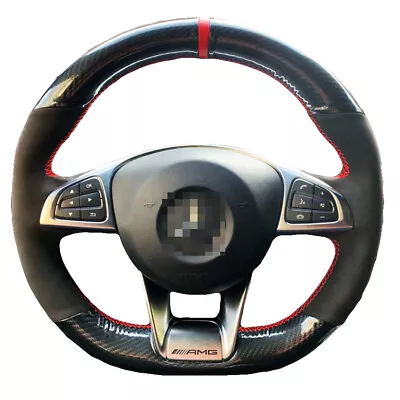 Suede Steering Wheel Cover For Mercedes Benz A45 AMG C43 63 43 CLA 45 CLS 63 AMG • £52.78