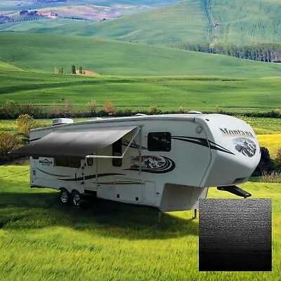 RV Awning Fabric 12 Feet Width Black Pop Up Camper Canopy Replacement 8'(96 ) • $109.95