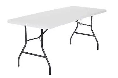 6 Foot Premium Folding Table In White Speckle • $155.25