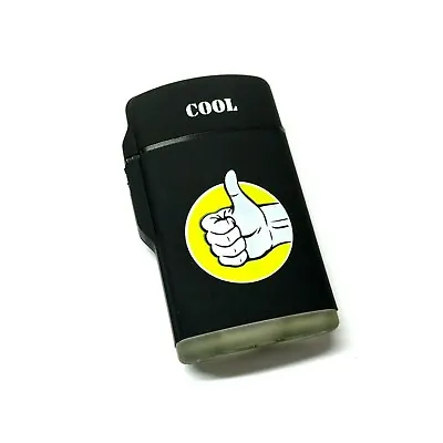 ZENGAZ MAXI JET ZL-10 Refillable COOL Edition Black Lighter Hand Sign Design • £4.99