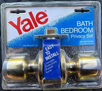 Yale Privacy Bath Bedroom Door Knob Lock LW7 BR5284 US3 Brandywine Brass New NOS • $29.95