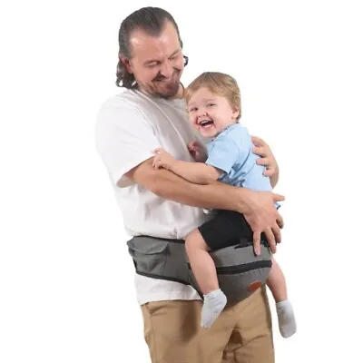 £17.98 • Buy Toddler Waist Hip Seat Newborn Sling Wrap Strap Backpack Breathable Dark Gray