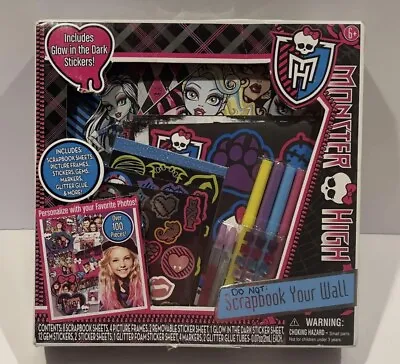 Monster High Scrapbook Your Wall Glow N Dark Stickers Gems Markers +More Kit NEW • $14.99