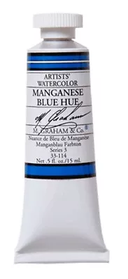 M. Graham Watercolor 15Ml - Manganese Blue Hue PartNo 33-114 By M. Graham Sin • $18.92