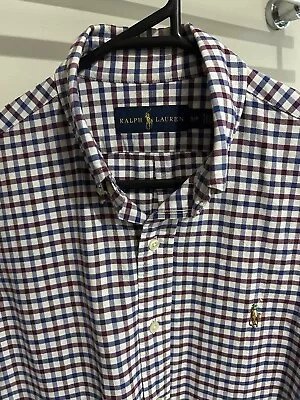 Ralph Lauren Red/Blue/White Check Shirt - Size Small • $30