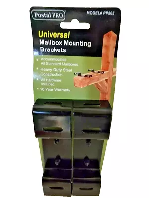 Postal Pro Universal Mailbox Mounting Brackets Pack Of 2 Brackets • $12