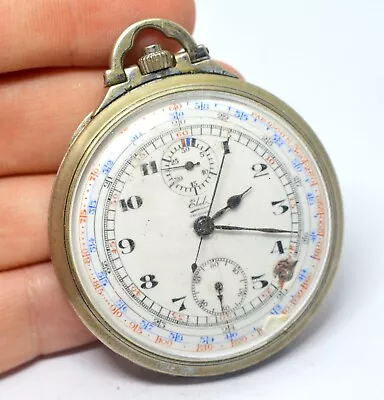 Rare Ebels Swiss Made Military Pilot Men Mechanical Pocket Watch • $44.99