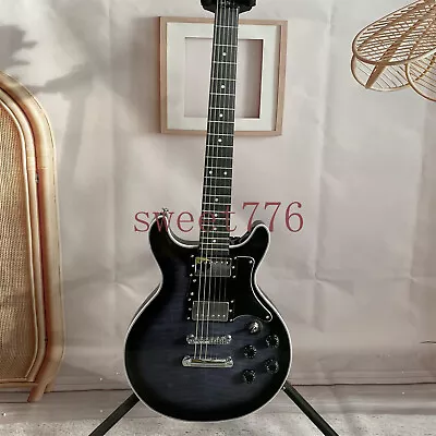 6 Strings Electric Guitar Black Flame Maple Top Mahogany Body&Neck HH Pickups • $273