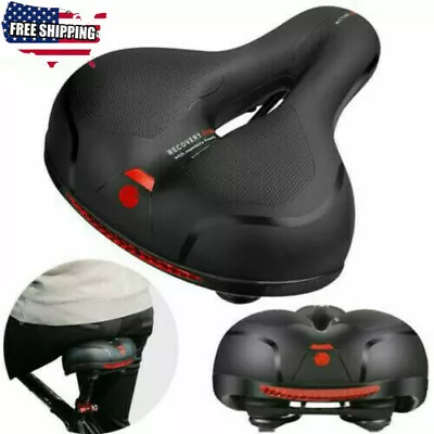 Wide Bum Cycling Sprung Bike Saddle Bicycle Seat Gel Cushions Soft Padded US • $13.98