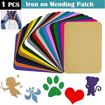 Iron On Mending Patch Repair Patches Mender Fabric Kits For Denim Jeans Patches • $6.99