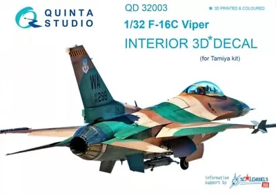 Quinta Studios 1/32 F-16C Viper 3D Decal #QD-32003 (for Tamiya Kit) • $36.95