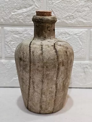 8  Rustic Boho Farmhouse Wooden Bottle With Cork 4  Deep In Hole • $12