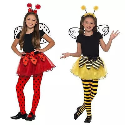 Kids Girls Animal Insect Bug Spring Easter Fancy Dress Costume Fairy Kit • £8.30