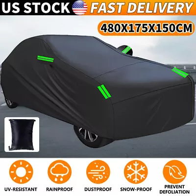 4-Layers Full Car Cover Waterproof All Weather Protection Anti-UV Cotton Lining • $31.89