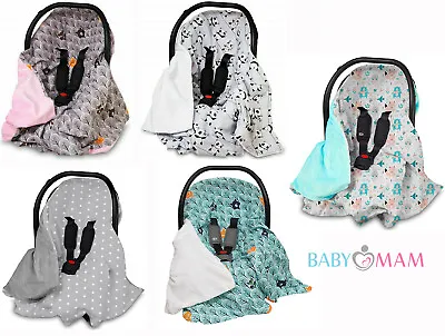 Car Seat Baby Kids Blanket Reversible Wrap Plush Soft Double Sided 100 X 100cm • £21.99