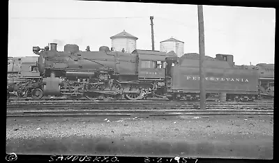 PRR PENNSYLVANIA RAILROAD Steam Locomotive SANDUSKY OH 1957 Photo Negative 16 • $11.99