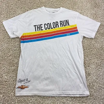 The Color Run The Happiest 5k On The Planet Mens XL Short Sleeve T Shirt 2013 • $0.99