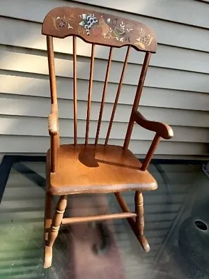 Vintage HEDSTROM Child  Black Rocking Arm Chair Playing Music Made In USA #B • $107