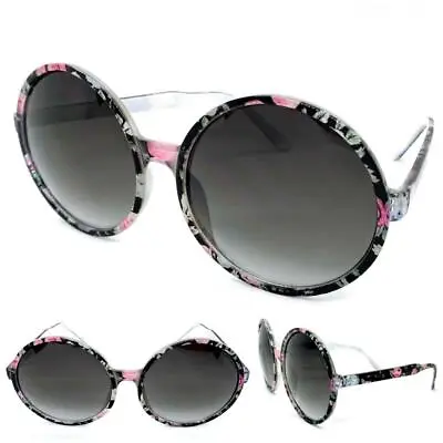 OVERSIZED EXAGGERATED Vintage Retro Style SUNGLASSES Huge Jumbo Floral Frame C2 • $13.99