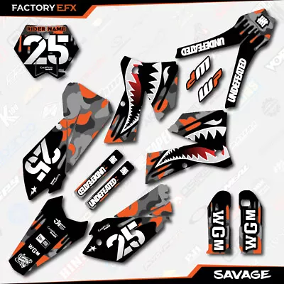  Gray Orange Savage Graphics Kit Fit KTM 2005-2006 SX SXF XC XCF 125 250 300 450 • $67.49