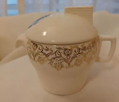 Vintage Small Milk Creamer With Lid Victorian Couple China White With Gold • $7.99