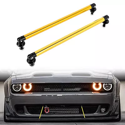 Gold Adjustable Bumper Lip Diffuser Splitter Support Bars For Mitsubishi Lancer • $13.99