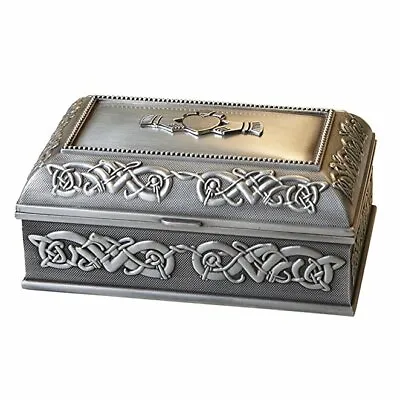 Mullingar Pewter Medium Irish Jewellery Box Claddagh Irish 5  L X 3  W X 2.3  H • $61.90