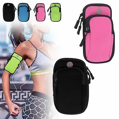 £3.69 • Buy Sports Arm Band Mobile Phone Small Change Bag Jogging Running Gym Exercise UK