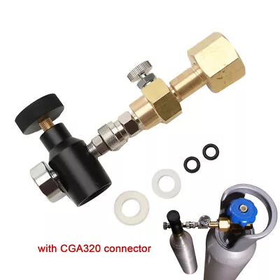 CO2 Carbonator Cylinder Tank Refill Adaptor Connector Filling Tools For Kitchen • £22.80