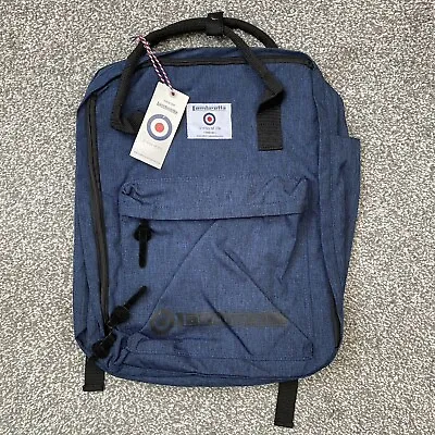 Lambretta Navy Blue Twill Trend Rucksack Backpack Bag - JBLBP274 • £17