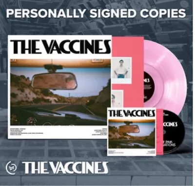 THE VACCINES 'PICK-UP FULL OF PINK CARNATIONS' Baby Pink VINYL SIGNED New • £26.99