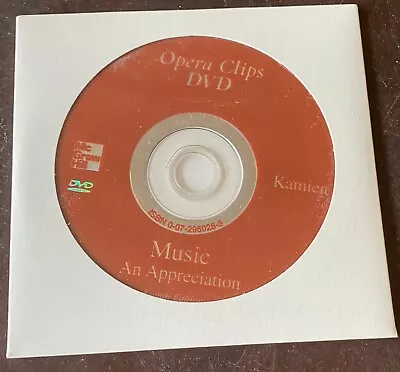 Opera Clips DVD Music An Appreciation Eighth Edition McGraw Hill  Kamien • $10.99