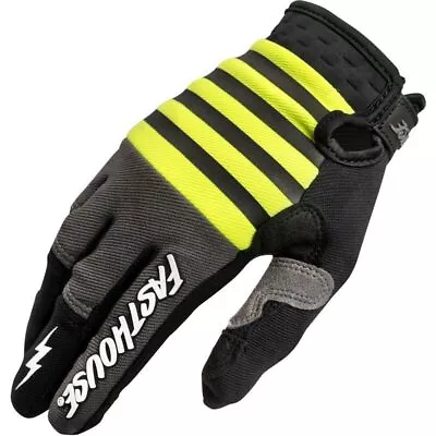 NEW Fasthouse Speed Style Omega Hi-Viz/Grey Kids Motocross Dirt Bike Gloves • $25