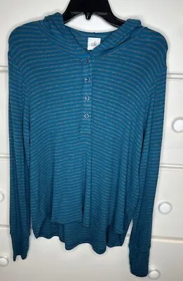 Women's CABI Riff Hoodie Teal Size LARGE - Style#4191 - Fall 2023 • $14.95