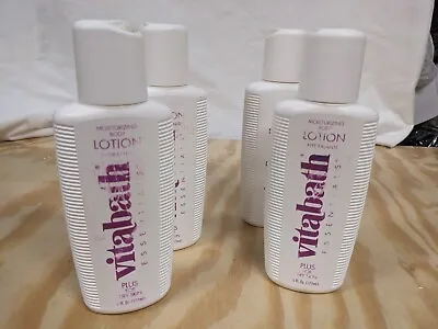 4x RARE Vintage Vitabath Plus Essentials Moisturizing Lotion For Dry Skin 6oz • $40.49