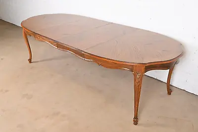 Drexel French Provincial Louis XV Carved Oak Extension Dining Table Refinished • $4500