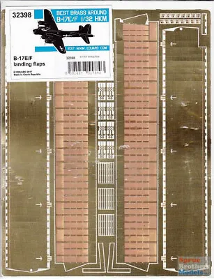 EDU32398 1:32 Eduard PE - B-17E B-17F Flying Fortress Landing Flaps (HKM Kit) • $123.79