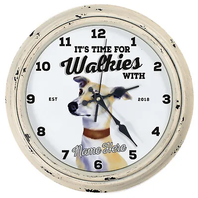 Personalised Kitchen Clock Whippet Round Wall Hanging Dog Home Gift DC53 • £22.95