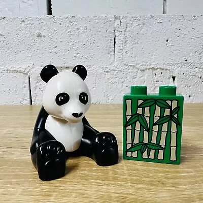 LEGO Duplo Sitting Panda & Bamboo Brick Piece Animal Zoo Lot • $19.95