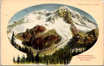 C.1910s Mt. Rainier National Park West View Of Glaciers Washington Postcard A313 • $3.50